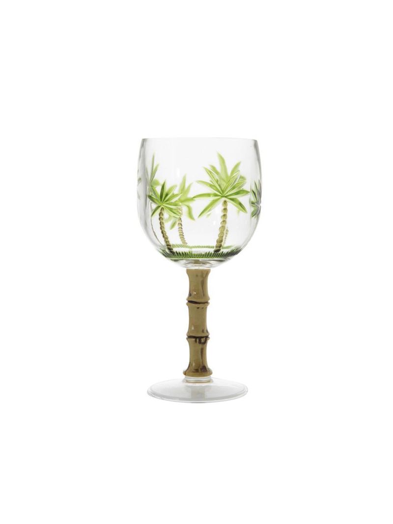 6 taças wolff palm tree de acrílico verde 495ml