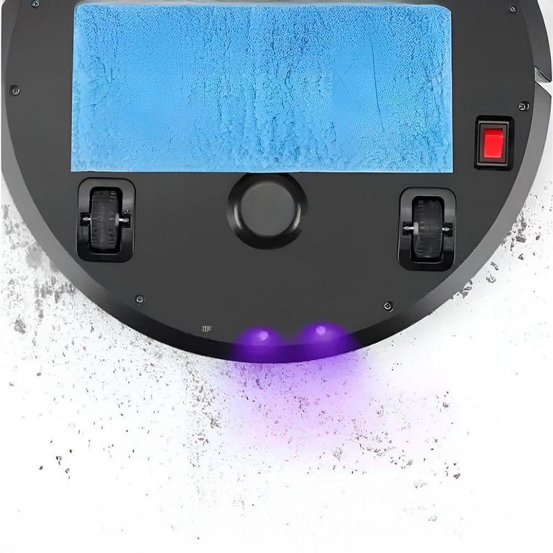 Robô Aspirador Shopmix Passa Pano 60min Luz Ultravioleta Preto Bivolt