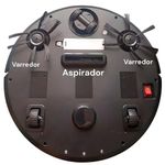 Robô Aspirador Shopmix Passa Pano 60min Luz Ultravioleta Preto Bivolt