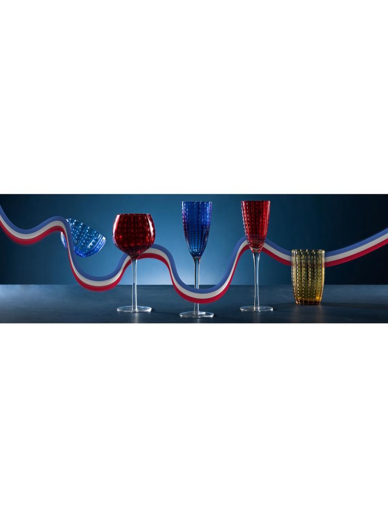 2 taças para vinho wolff orquídea de vidro vermelho 450ml