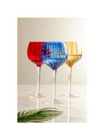 2 taças para vinho wolff orquídea de vidro vermelho 450ml