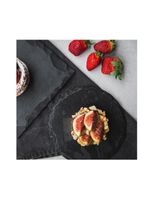 Tabua redonda de ardósia 20cm com com 3 formas redondas