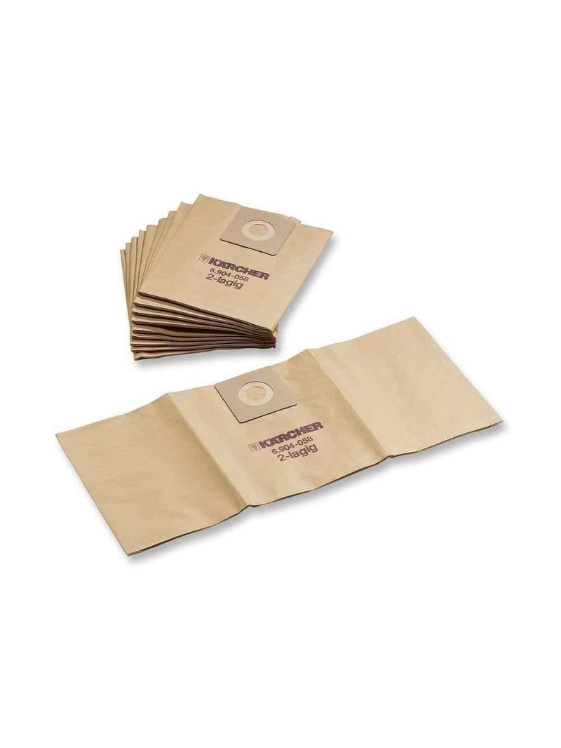 Kit De Filtros De Papel Para Aspirador T201 (10 Unidades) Karcher