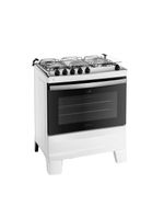 Fogão Atlas Agile Up Piso 5 Bocas Branco Mesa de Inox Bivolt (300001723)
