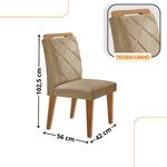 Mesa De Jantar Carolina Com 6 Cadeiras Moderna Mobilia Turim 07/ Laminado