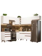 Armário de cozinha completa de canto 462cm branco reims madesa 03
