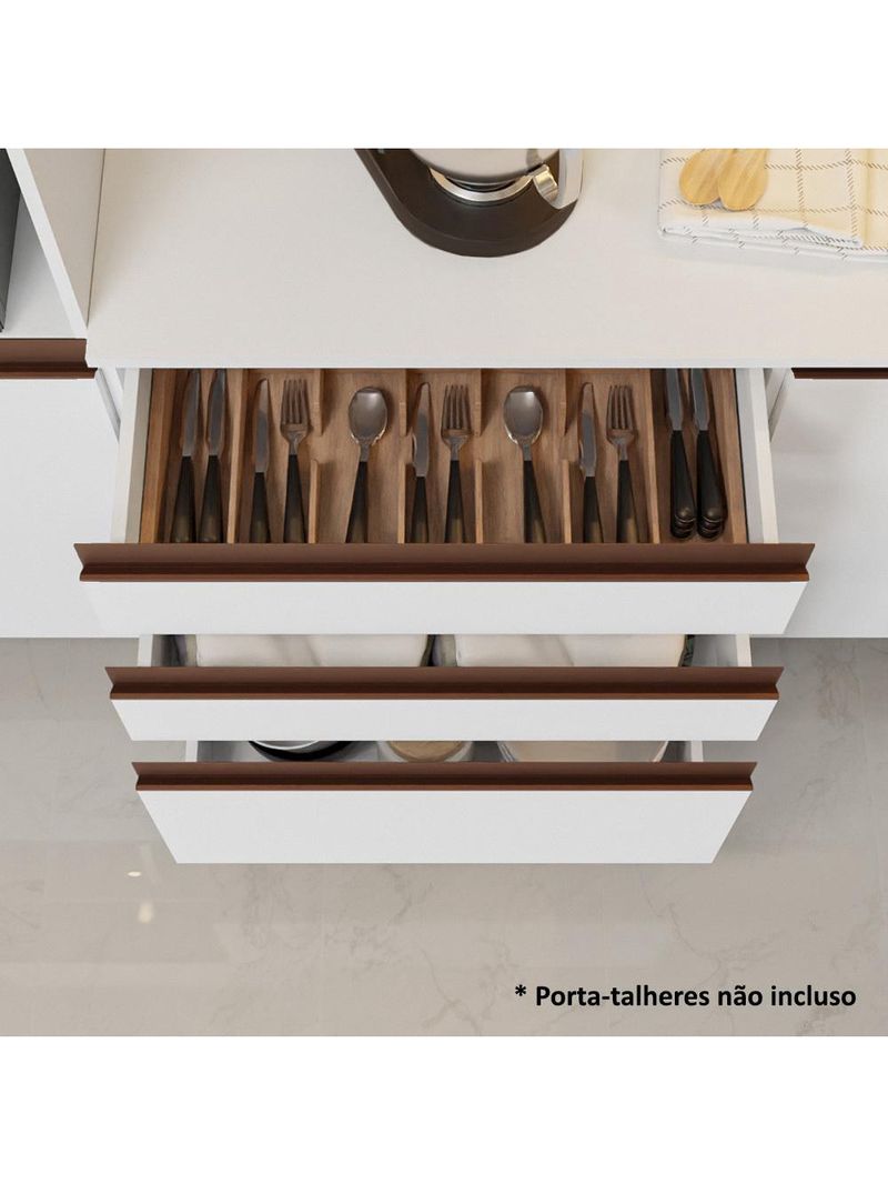 Armário de cozinha completa de canto 462cm branco reims madesa 03
