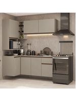 Armário de cozinha completa de canto 265 cm suspensa  nice madesa 06