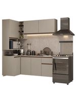 Armário de cozinha completa de canto 265 cm suspensa  nice madesa 06