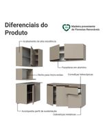 Armário de cozinha completa de canto 265 cm suspensa  nice madesa 06