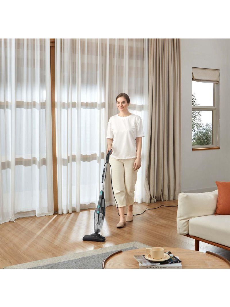 Aspirador De Pó Vertical Hands 2x1 1350w Midea Preto Com Azul 110V