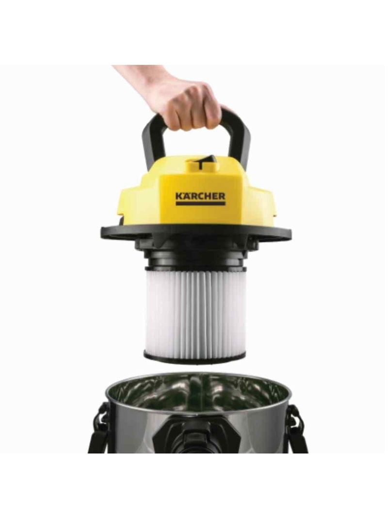 Aspirador de Pó e Água Kärcher WDL 1s 1700W 12L - 3 em 1 com Função Soprador e Filtro HEPA - 110V