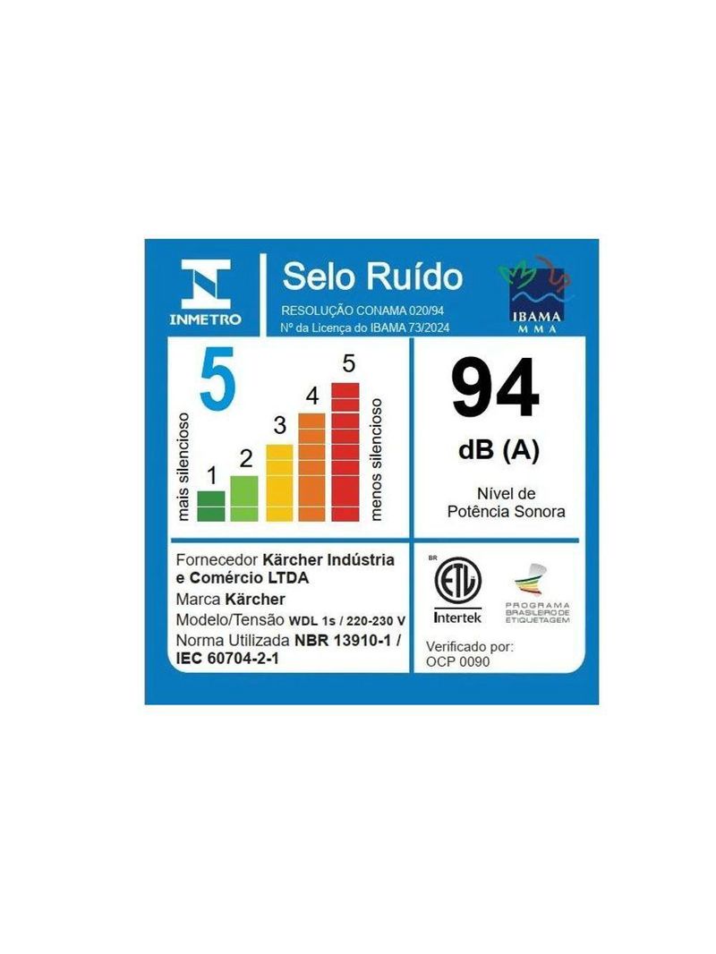 Aspirador de Pó e Água Kärcher WDL 1s 1700W 12L - 3 em 1 com Função Soprador e Filtro HEPA - 110V