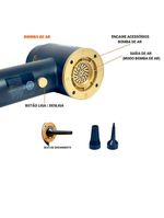 Aspirador 3 Em 1 Portátil Bom-8919 – Aspira Sopra E Infla Multifuncional 110V