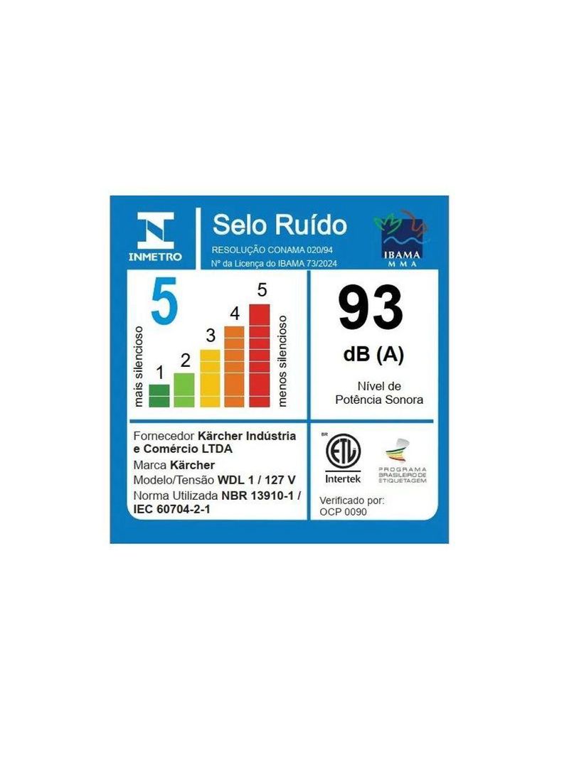 Aspirador De Pó E Água WDL 1 Karcher - 110V