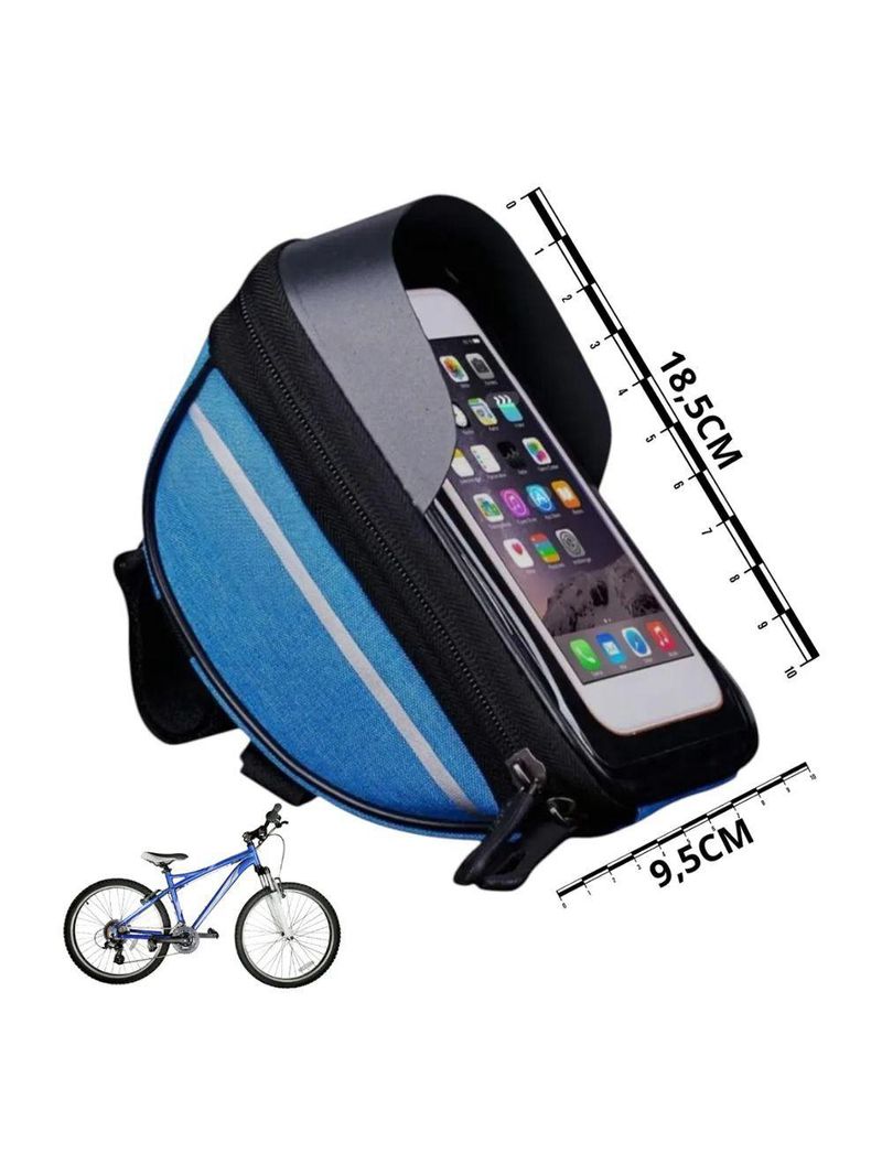 Bolsa Guidão Bicicleta Bike Impermeável Com Suporte