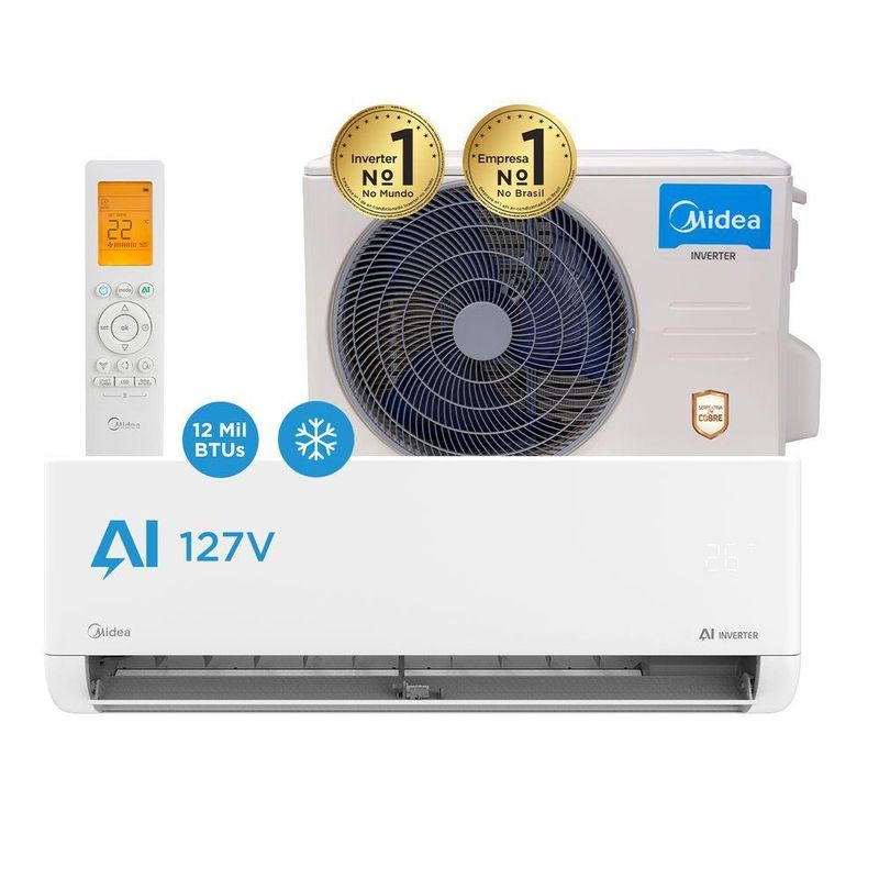 Ar Condicionado Split Inverter Midea AI 12000 BTUs Frio 127V 38EFVCA12M8