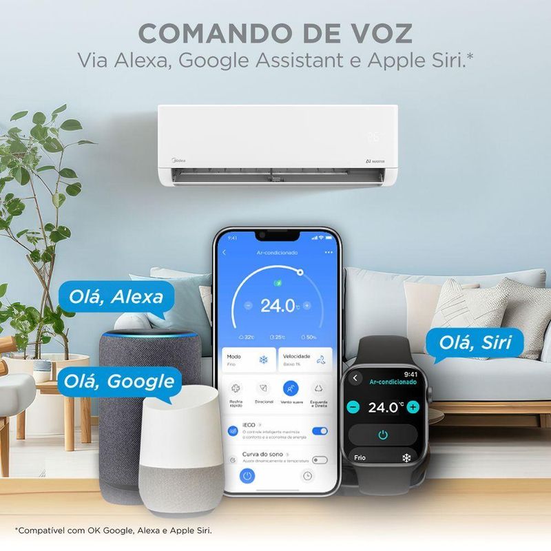 Ar Condicionado Split Inverter Midea AI 12000 BTUs Frio 127V 38EFVCA12M8