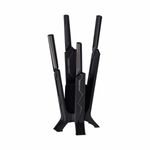 Jogo de Facas Tramontina Nygma com Lâmina em Aço Inox e Cabos de Polipropileno Preto com Suporte e Caixa de Som 06 Peças