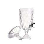 Suqueira Vidro Cristal 2 Litros Com Torneira Luxo Para Festa