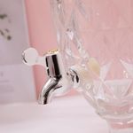 Suqueira Vidro Cristal 2 Litros Com Torneira Luxo Para Festa