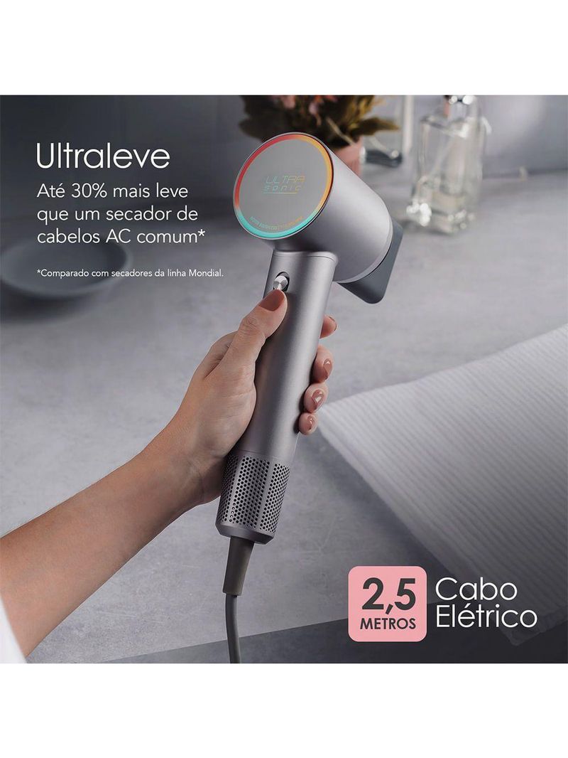 Secador Mondial Ultra Sonic SCP-01-US Bldc Com Led Inteligente 110V