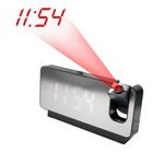 Relógio Despertador Led Espelhado Com Projetor De Hora E Termômetro – Usb Tipo - Preto