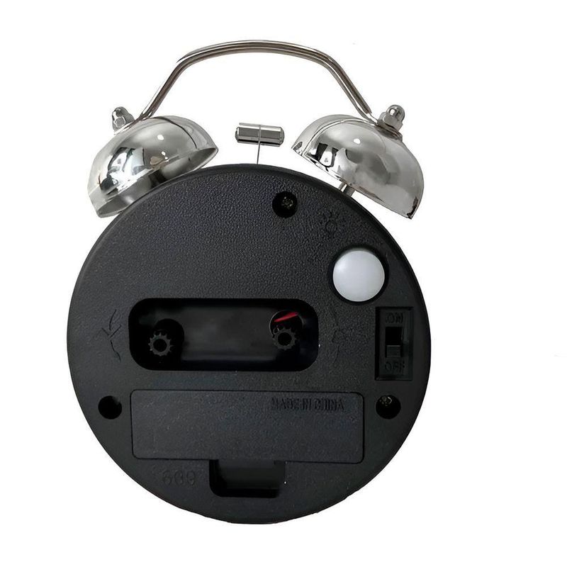 Relógio Despertador De Mesa Led Retrô Analógico Prateado - Estilo Clássico E Funcionalidade Moderna