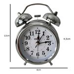 Relógio Despertador De Mesa Led Retrô Analógico Prateado - Estilo Clássico E Funcionalidade Moderna