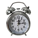 Relógio Despertador De Mesa Led Retrô Analógico Prateado - Estilo Clássico E Funcionalidade Moderna