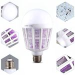 Lâmpada Repelente Luz Led Bocal Mata Mosquito Insetos