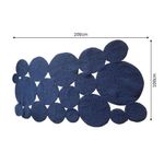 Tapete Decorativo Circulos 2,00x1,00m Em Corda - Azul Marinho