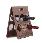 Suporte Vinho Retratil Decorativo Premium Madeira 6 Garrafas