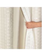 Cortina Blackout Pvc Com Tecido Voil Xadrez 2,80 M X 1,60 M - Bege