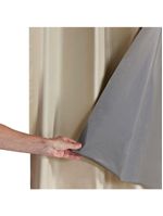 Cortina Blackout Pvc Com Tecido Voil Xadrez 2,80 M X 1,60 M - Bege