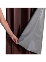 Cortina Blackout Pvc Com Tecido Voil Xadrez 2,80 M X 1,60 M - Marrom