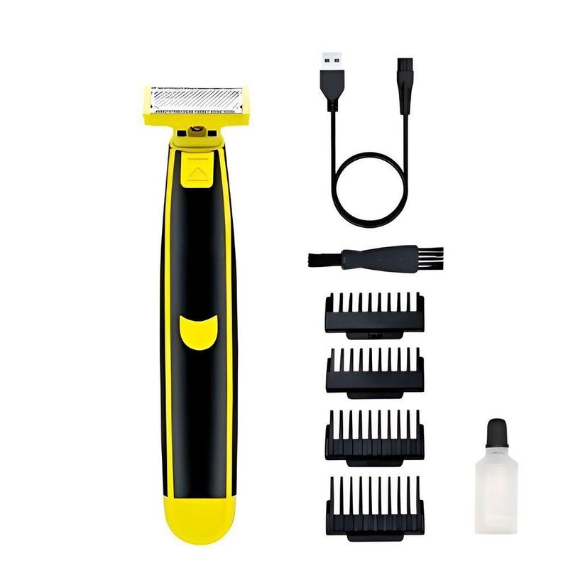 Aparador De Barba, Cabelo E Corpo Recarregável 5w Com 4 Pentes E Bateria De 2h