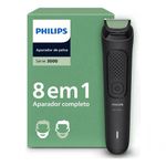 Aparador De Pelos Philips Multigroom MG3917-15 Sem Fio Com 8 Acessórios E Autonomia De 60 Minutos Preto Bivolt