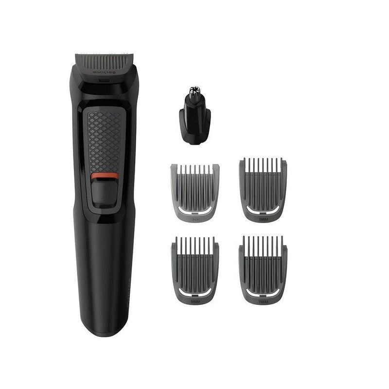 Aparador De Pelos Philips Multigroom MG37125 Sem Fio Com 6 Acessórios E Autonomia De 60 Minutos Preto Bivolt