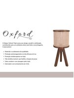 Abajur Muller Oxford Tripé Natural 1 Lâmpada 130na