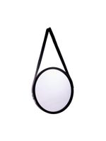 Espelho Redondo 33cm Suspenso Com Alça Quarto Sala Banheiro