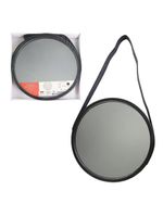 Espelho Redondo 33cm Suspenso Com Alça Quarto Sala Banheiro