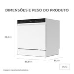 Lava-louças Midea 8 Serviços Touch Plus Branco 127V (MDWTF08W1)