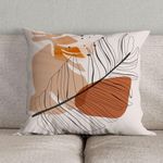 Kit Trio Capas De Almofadas Estampadas Em Veludo Suede 45cm X 45cm - Decoração Luxo Para Sala Cor Terracota