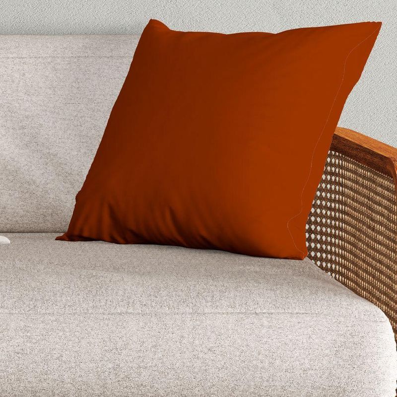 Kit Trio Capas De Almofadas Estampadas Em Veludo Suede 45cm X 45cm - Decoração Luxo Para Sala Cor Terracota