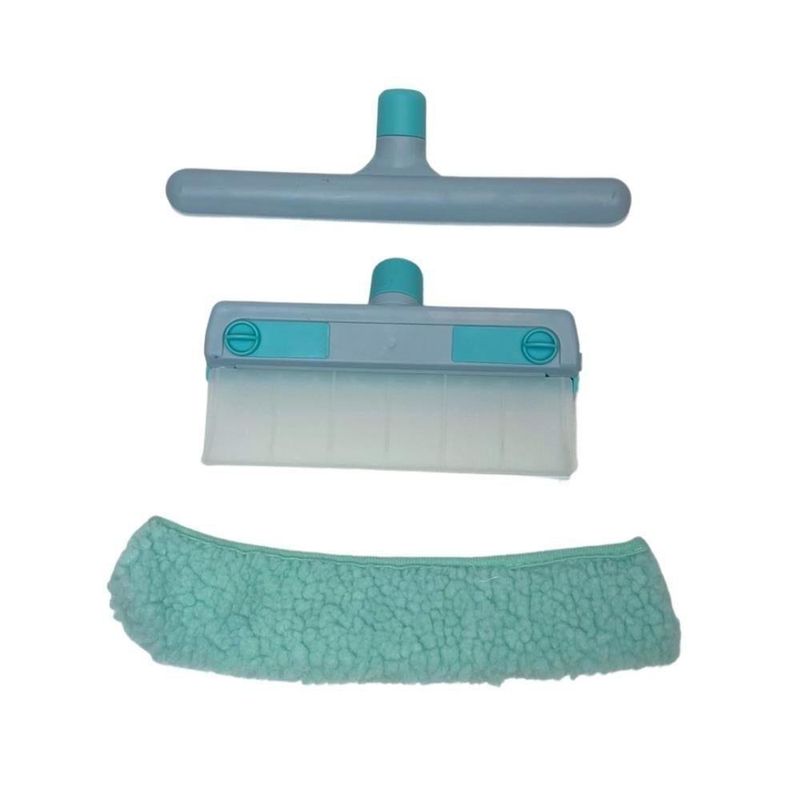Kit Limpador De Vidros Articulado Com Mop Microfibra Janelas