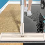 Mop Flat Multiuso Com Balde Duplo Sistema Lava E Seca Inox