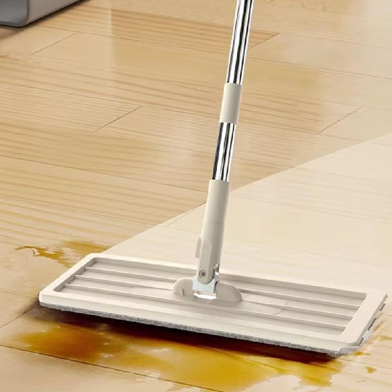 Mop Flat Multiuso Com Balde Duplo Sistema Lava E Seca Inox