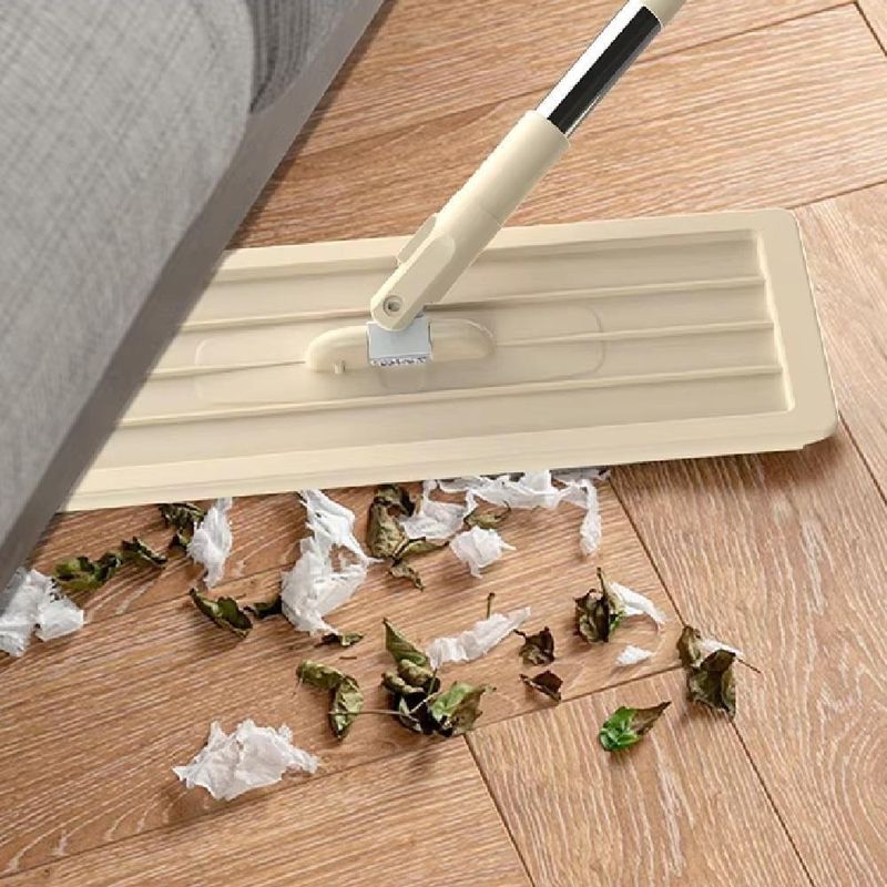 Mop Flat Multiuso Com Balde Duplo Sistema Lava E Seca Inox