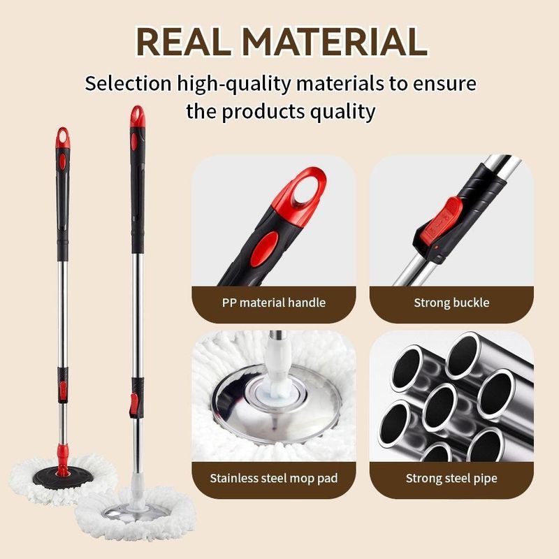 Mop Balde 13 Litro Turbo 360 Com Pedal E Esfregão Cesto Inox